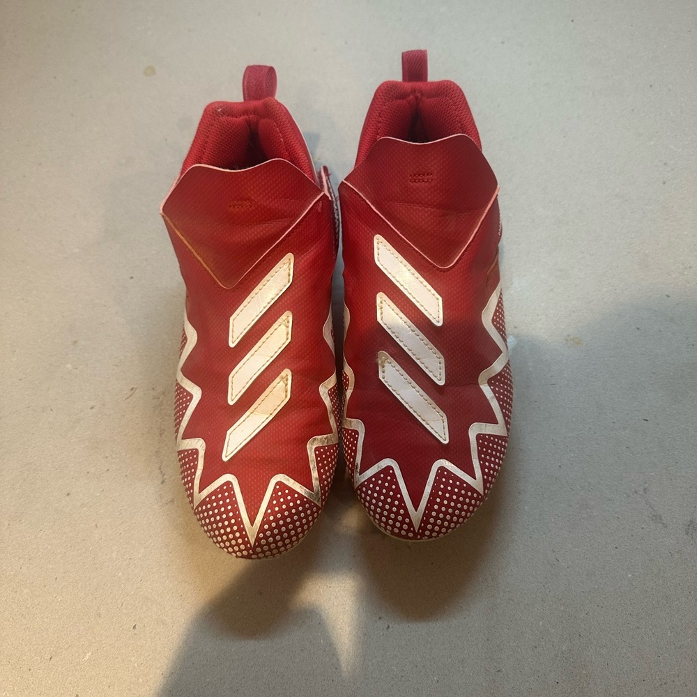 Adidas “Break” Kids Football Red and White Cleats